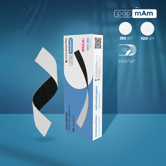 STALEKS EXPERT 22 papmAm mix Limas de doble cara para lijado recto, grano 100/180 (50 uds.)