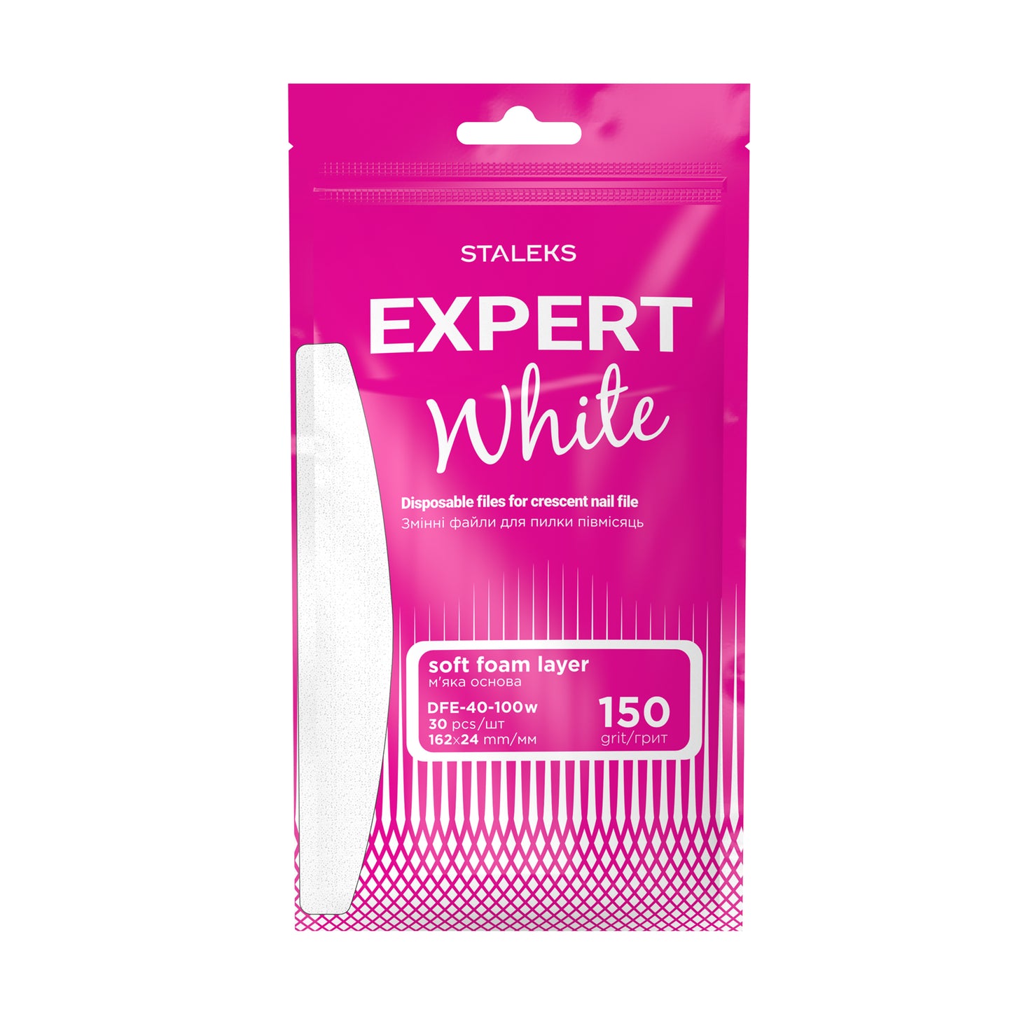 STALEKS EXPERT 40 Limas adhesivas para la lima de media luna sobre una base blanda, grano 150 (30 uds.)
