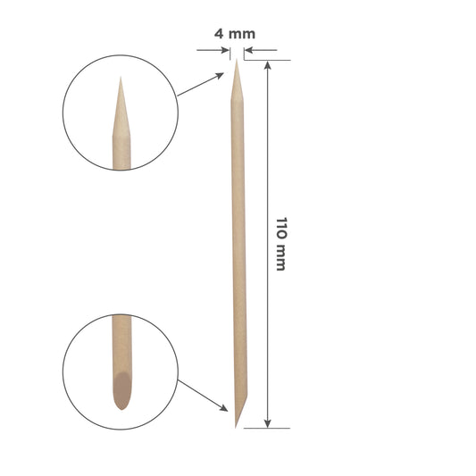 STALEKS EXPERT Palito de naranjo de madera, 110 mm (100 uds.)