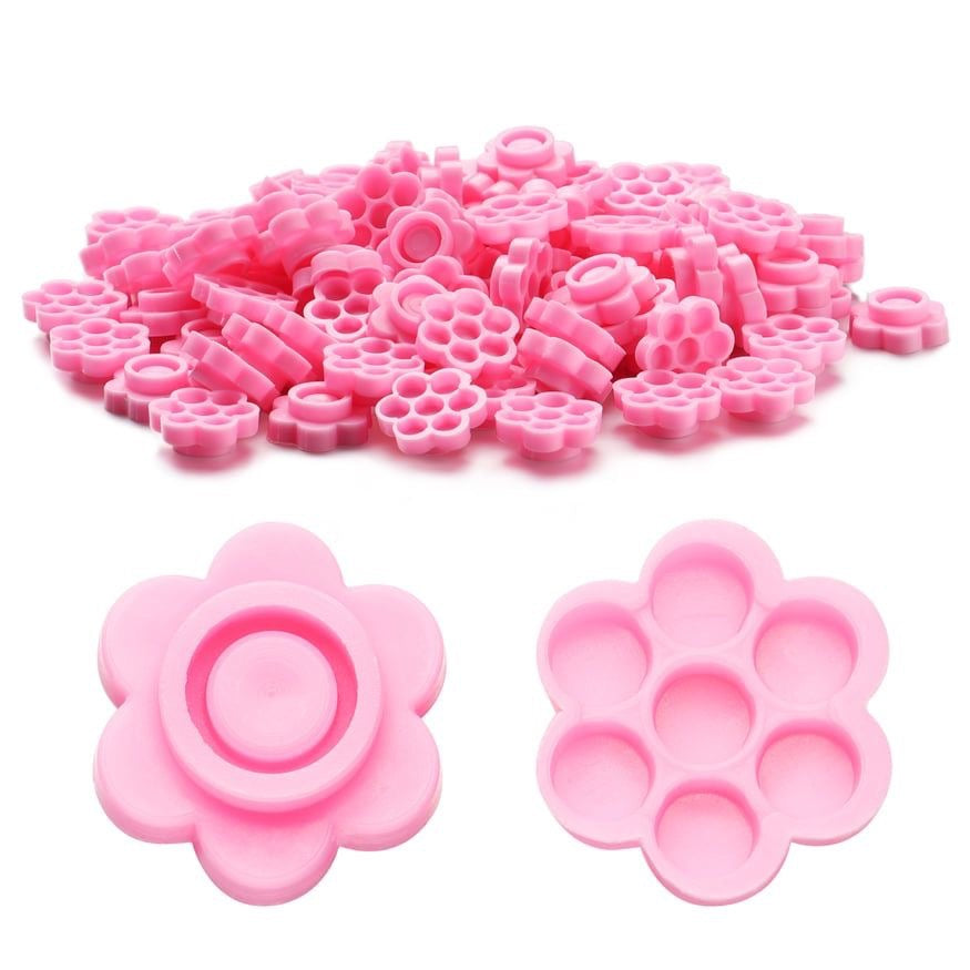 Portapegamento de pestañas en forma de flor 100ud