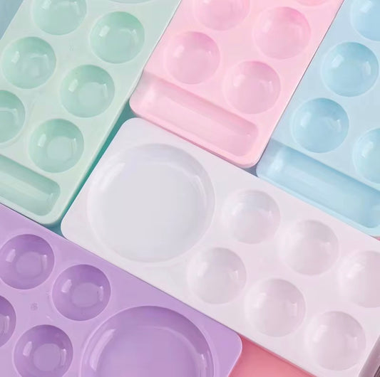 Paleta de plastico para mezclas de colores