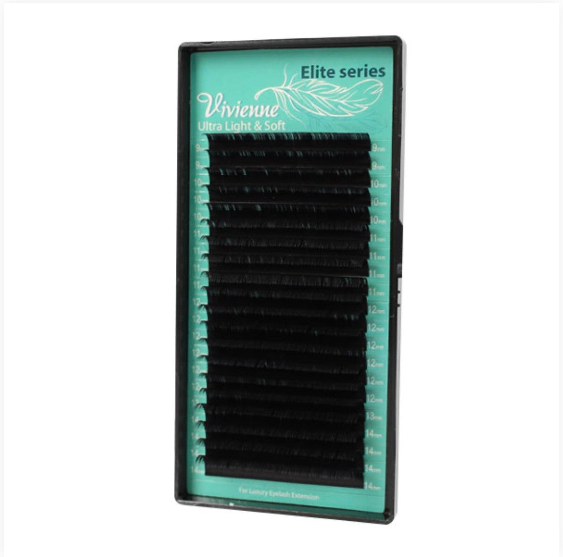 Pestañas negras Vivienne en caja de plastico C 0,07