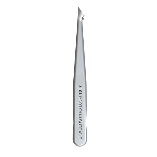 STALEKS EXPERT 10 TYPE 7 Pinzas profesionales para cejas biseladas y puntiagudas